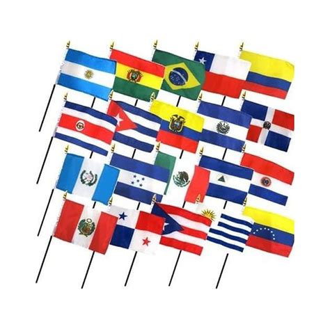 Set of 20 Latin American Flags (4x6 inch) - Walmart.com