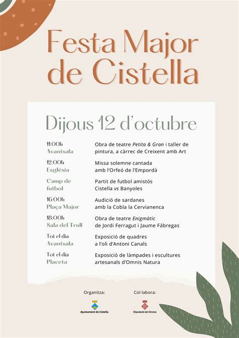 Festa Major 2023 Web Oficial De L Ajuntament De Cistella