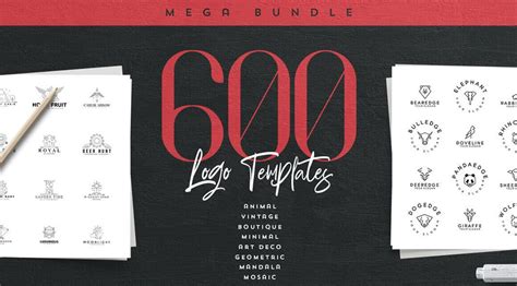 600 Logo Templates for Adobe Illustrator and Photoshop