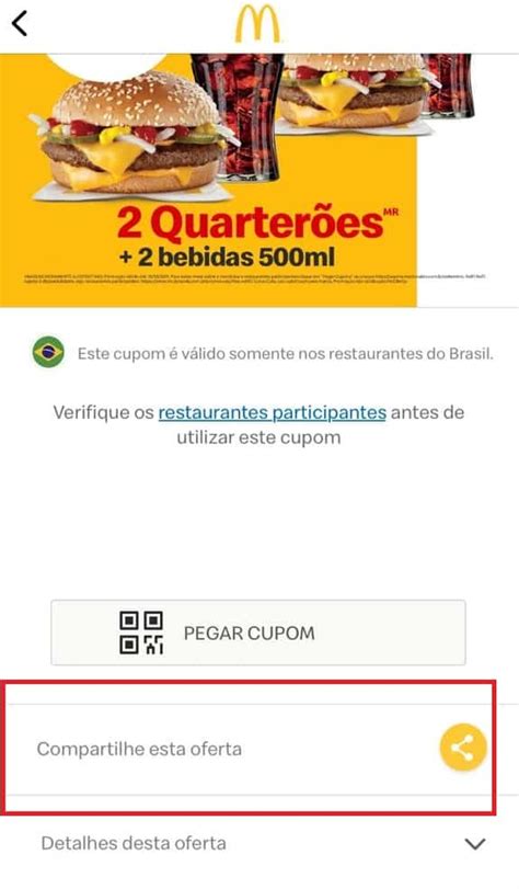 F De Mcdonald S Aprenda A Usar Cupons De Descontos No App Do M Qui