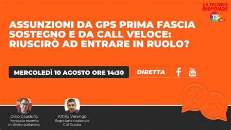 Assunzioni da Gps prima fascia sostegno e da call veloce riuscirò ad