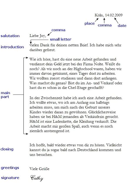 Toms Deutschseite Schreiben Informeller Brief