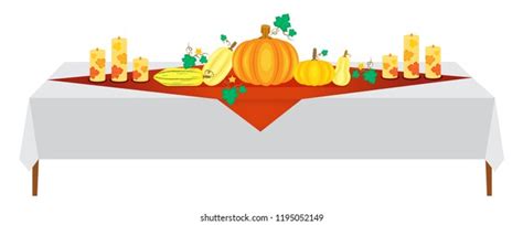 Illustration Vector Flat Cartoon Table Setting Stock Vector (Royalty Free) 1195052149 | Shutterstock