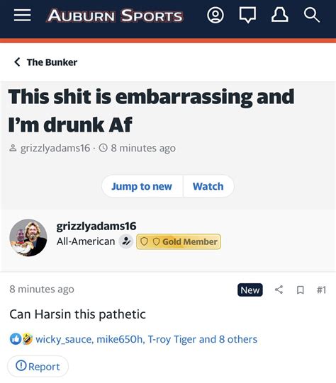 Message Board Geniuses On Twitter MELTDOWN ALERT Auburn Is Down