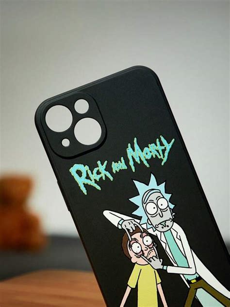 Rick And Morty Romwe Pieza Funda Para M Vil Con Letra Con Estampado