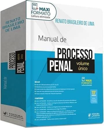 Livro Manual de Processo Penal Volume único Resumo Grátis