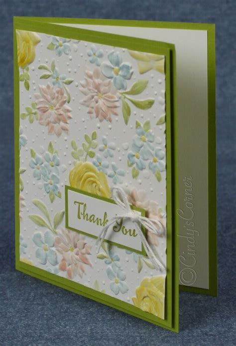 Watercolored Country Floral Embossing Folder Free From Stampin Up