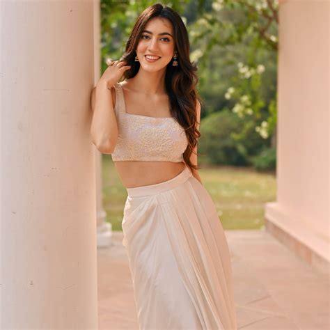 White Skirt Top Set