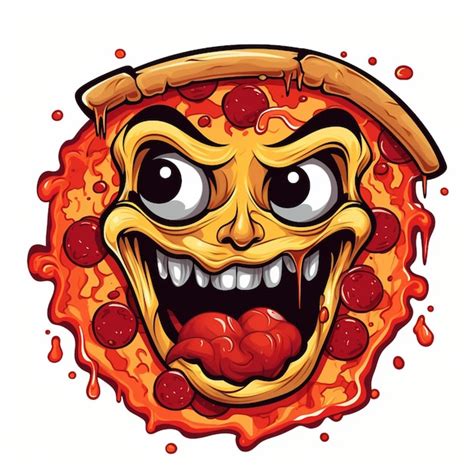 Dibujos Animados De Logotipo De Pizza Foto Premium