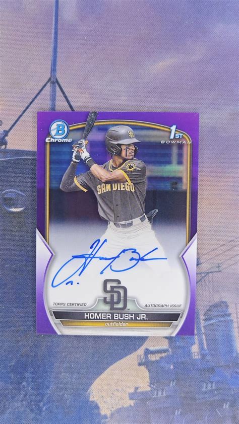 Homer Bush Jr 2023 Bowman Draft CDA HB Chrome DP Auto Purple