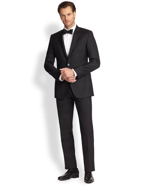 Dolce And Gabbana Basket Weave Wool Suit In Black For Men Lyst