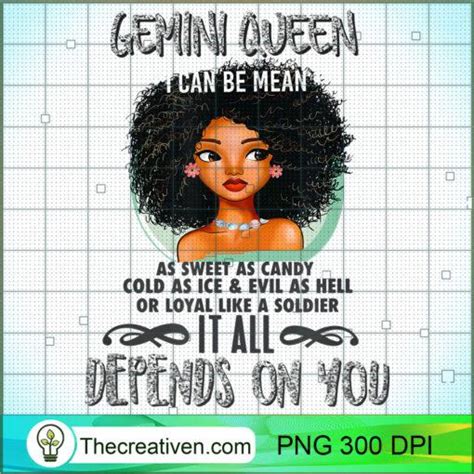 Gemini Zodiac Golden Lips Black Women PNG Afro Women PNG Gemini Queen