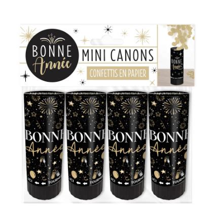 Sachet Mini Canon A Confettis Bonne Annee X Stc Cd Boumba