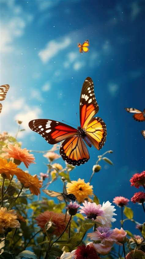 Flying butterlies butterfly outdoors nature. | Premium Photo - rawpixel