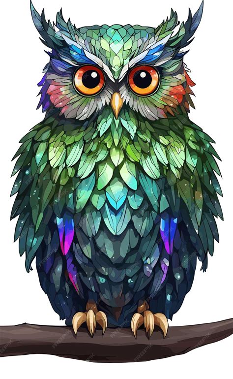 Premium Vector Cute Owls Colorful Friendly Owl Stickers Funny Animal