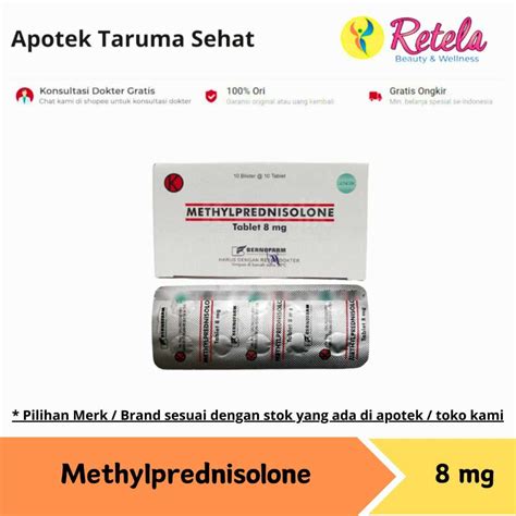 Jual Methylprednisolone 8 Mg 10 Tablet Shopee Indonesia