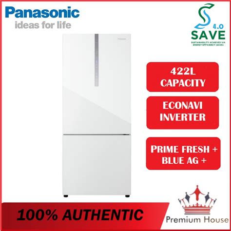 Panasonic Nr Bx Wgw Door Bottom Freezer Refrigerator Glass Door