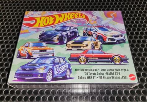 Hot Wheels Jdm Pack Box Set Datsun Honda Toyota Subaru Mazda