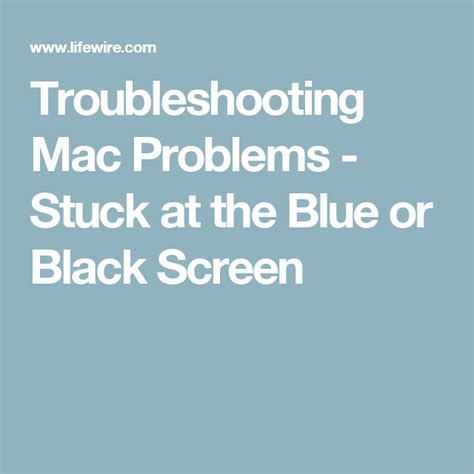 How to Fix Mac Startup Problem: Blue or Black Screen | Black screen ...