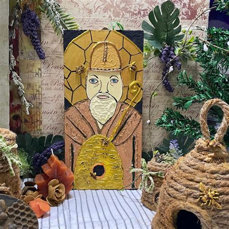 St Ambrose Patron Saint Of Beekeepers Etsy