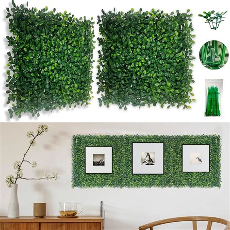 Dopgib Artificial Grass Wall Backdrop10x 1016p Boxwood Faux Green Wall Panels