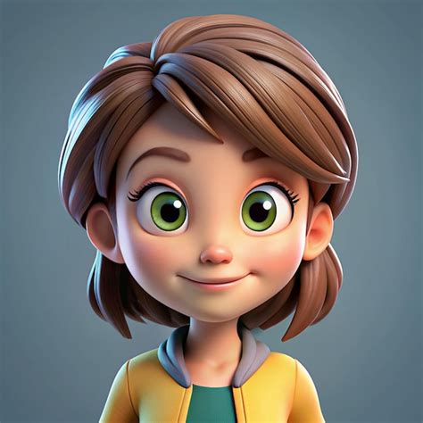 Ilustração 3d De Avatar Ou Perfil De Personagem De Desenho Animado