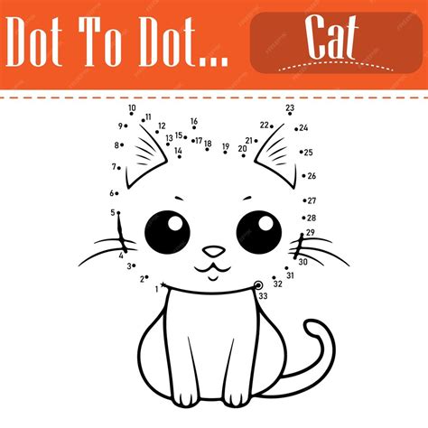 Premium Vector Dot To Dot Educational Game And Coloring Book Of Cat