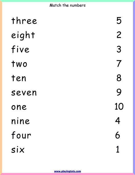 Printable Numbers With Words