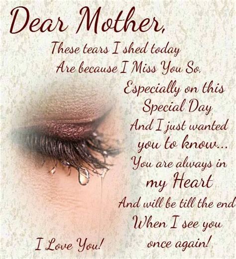 Dear Mother Mom In Heaven Quotes Mom In Heaven Mom Birthday Quotes