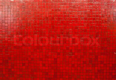 Red Mosaic Tiles Wallpaper Stock Photo Colourbox