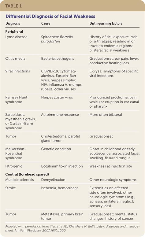 Bell Palsy Rapid Evidence Review Aafp