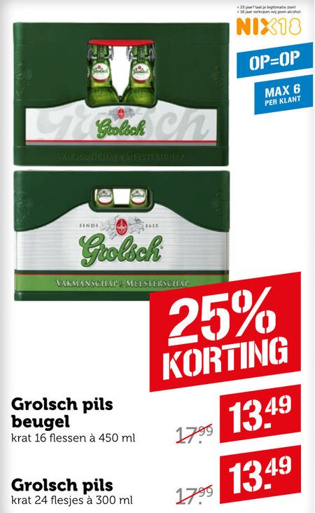 Grolsch Krat Bier Folder Aanbieding Bij Coop Details