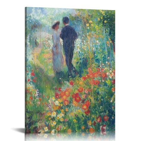 PIKWEEK Pierre Auguste Renoir Canvas Print Garden In The Rue Cortot