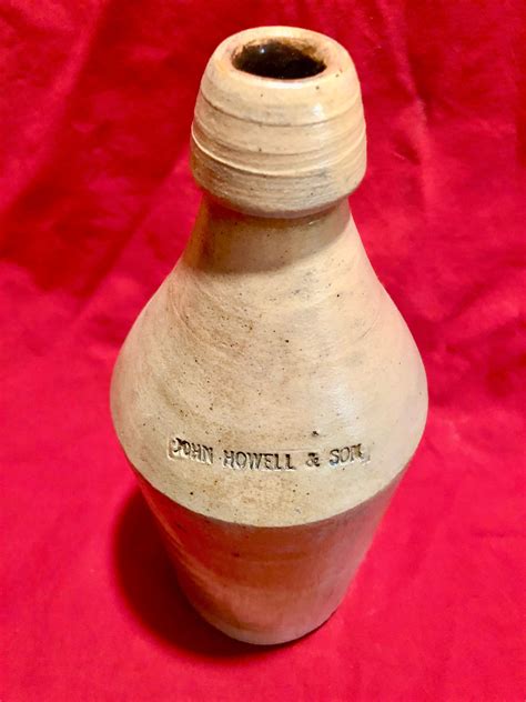 Vintage Stoneware Alebeer Bottle John Howell And Sons