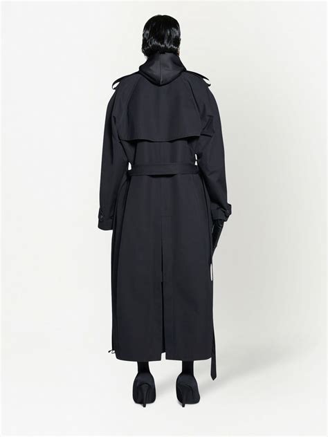 Balenciaga Pussy Bow Double Breasted Trench Coat Farfetch