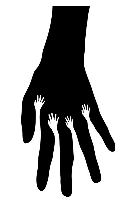 Silhouette Finger Clip Art Hands Raised Png Download 383662 Free