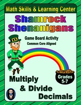 St Patrick S Day Math Skills Learning Center Multiply Divide