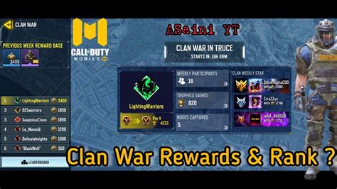 Codmobile Clan War Rewards Rank Season Shard Firebreak Fire