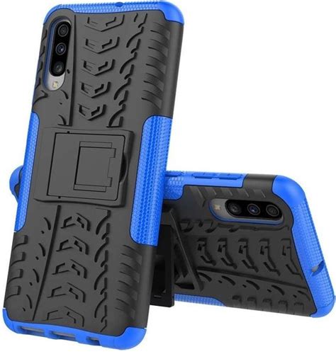 Samsung Galaxy A70 Rugged Hybrid Hoesje Blauw Bol