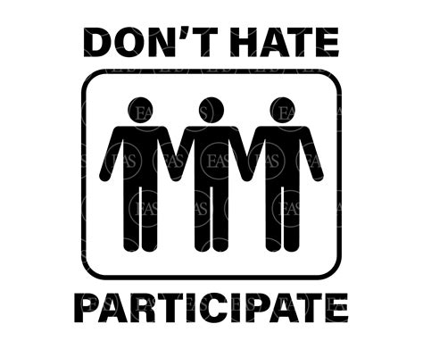 Don T Hate Participate Svg Threesome Svg Gay Sex Svg Etsy