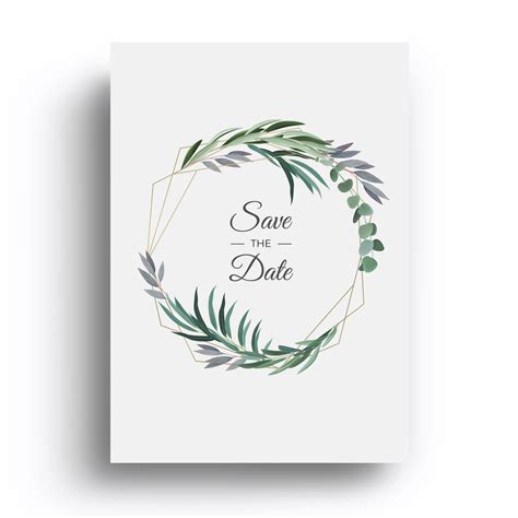 Save The Date Karten Zur Hochzeit Eukalyptus