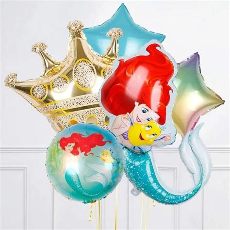 Set Globos Aluminio Decorativo Cumplea Os La Sirenita Mod Tu Fiesta