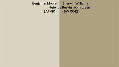 Benjamin Moore Jute Af Vs Sherwin Williams Ruskin Room Green Sw