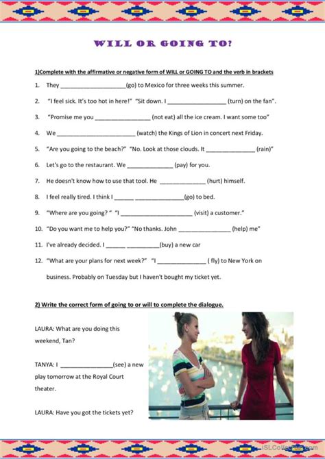 Will Or Going To English ESL Worksheets Pdf Doc