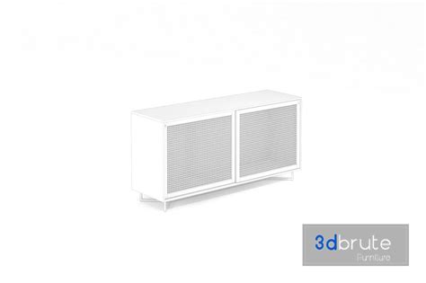 Contemporary Rattan Weave Sideboard LS201 3D Model 3d Model Buy