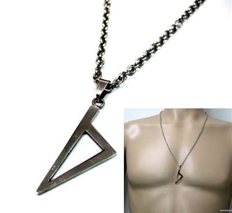 Collier Long Pendentif Corse Triangle Homme Acier Ninanina