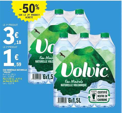 Promo Eau Min Rale Naturelle Volvic Chez E Leclerc Icatalogue Fr