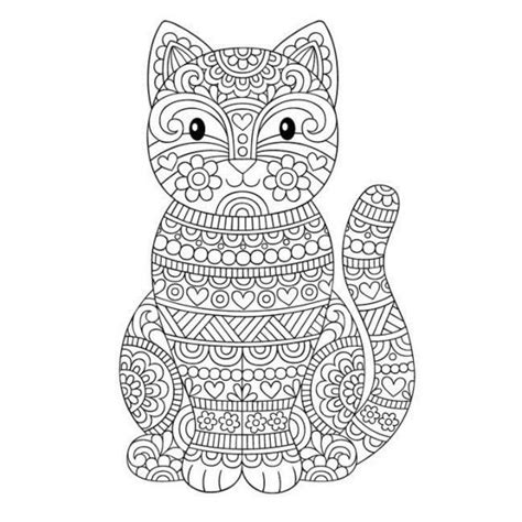 Mandalas De Gatos Para Colorear F Ciles Y Coloreados