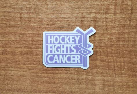 Hockey Fights Cancer Sticker 3 Wide Etsy