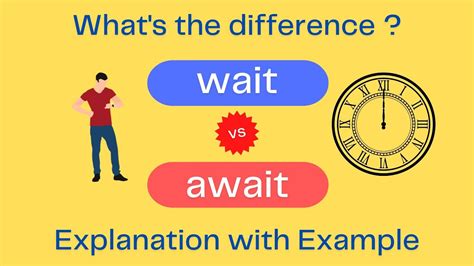 Difference Between Wait And Await With Examples Learn English Grammar